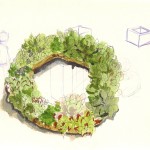 watercolor of a succulent wreath