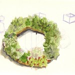 watercolor of a succulent wreath