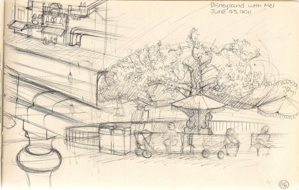 sketch of Disneyland