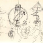 sketch of enchanted tiki room Disneyland