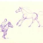 ballpoint pen sketches of horses