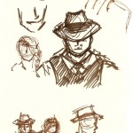 sketch of man in hat