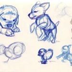 sketch of puppies
