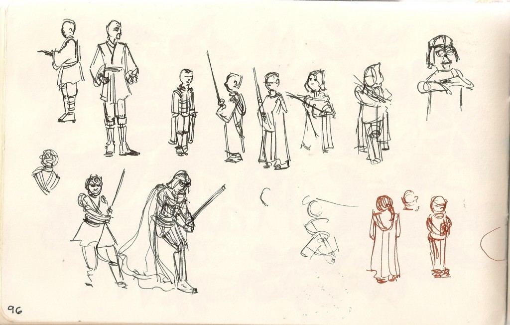 Samantha George | sketch of Jedi Training Academy activity at Disneyland.