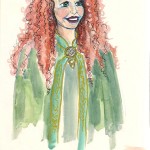 drawing of Merida from Disneyland