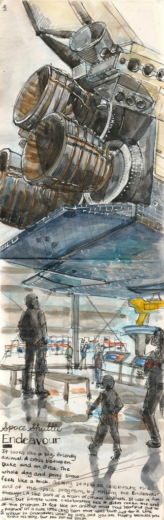 sketch of the space shuttle endeavour